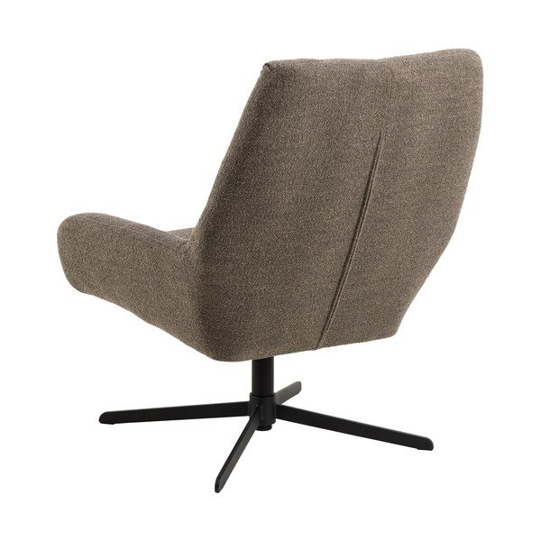 Poltrona grigio-marrone in tessuto bouclé Paris - Actona-image-3