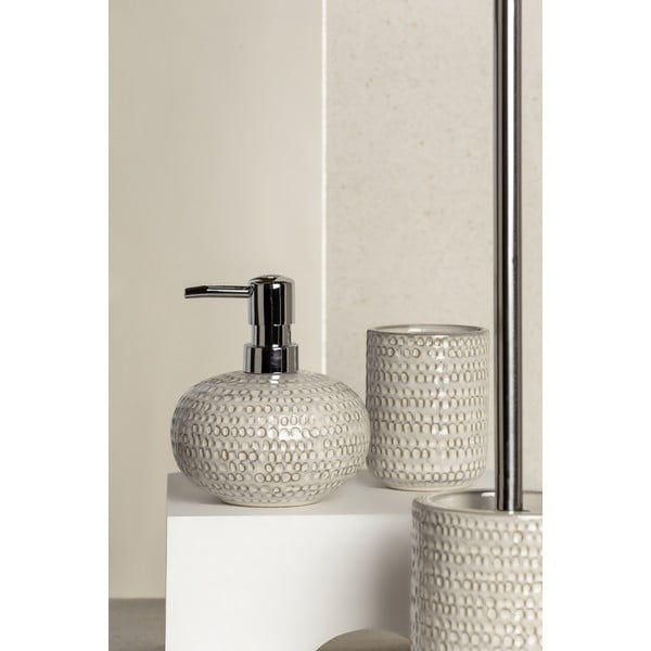 Tazza in ceramica color crema per spazzolini da denti Pergole - Wenko-image-1