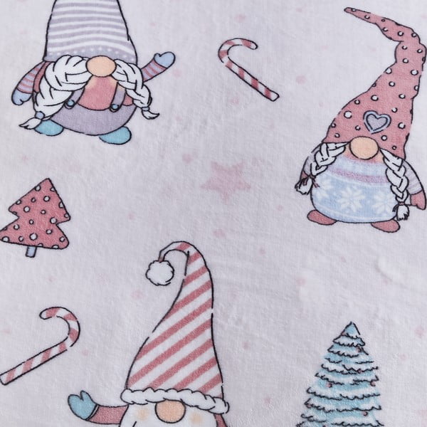 Set copripiumino e federa rosa chiaro in micropile per letto singolo 135x200 cm Festive Gnomes – Catherine Lansfield-image-3