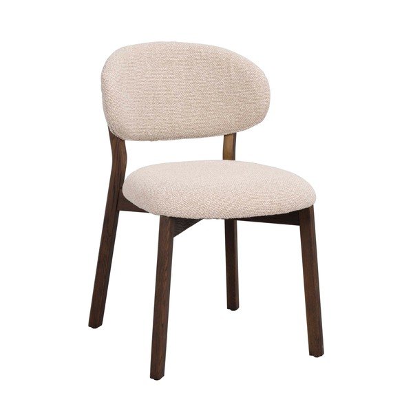 Sedia da pranzo color crema/colore naturale scuro in rovere massiccio Patterson – Rowico