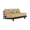 Divano letto color senape 160 cm Roots Black Night - Karup Design