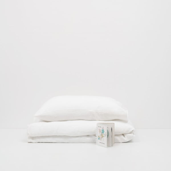 Federa per bambini in lino bianco Nature, 40 x 60 cm White - Linen Tales-image-2