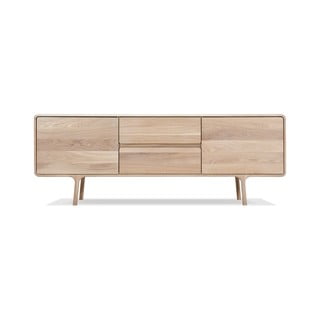 Cassettiera TV in legno massiccio di quercia Naturale Fawn - Gazzda