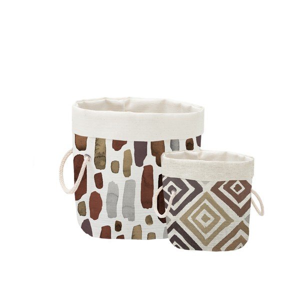 Set di 2 cestini decorativi Watercolor Geometric - Really Nice Things