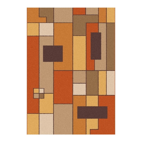 Tappeto marrone arancio Boras Rust, 190 x 280 cm - Universal