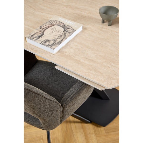 Sedia da pranzo grigio scuro con braccioli Graham – Actona-image-2