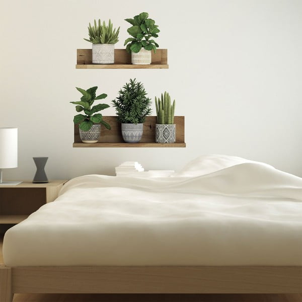 Adesivo da parete 60x35 cm 3D effect Green Plants - Ambiance-image-1