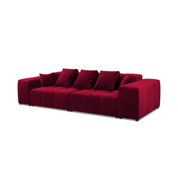 Divano in velluto rosso 320 cm Rome Velvet - Cosmopolitan Design-image-2
