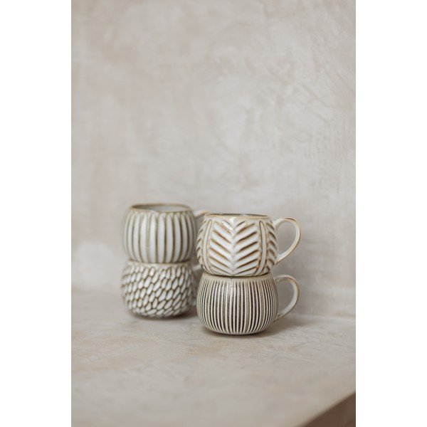 Tazza marrone/beige in gres 400 ml Arto – S|P Collection-image-1