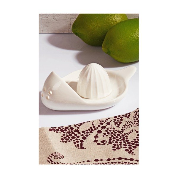 Bílý porcelánový odšťavňovač citrusů Kutahya Reamer