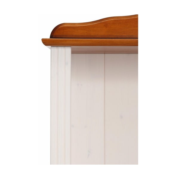 Libreria in legno di pino in colore bianco e naturale 70x181 cm Ella - Støraa-image-3