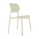 Sedia da pranzo color crema in plastica Cheer – Leitmotiv