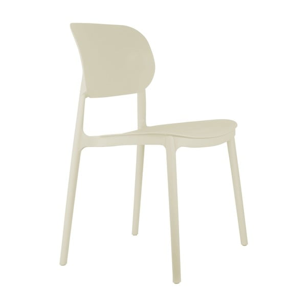 Sedia da pranzo color crema in plastica Cheer – Leitmotiv