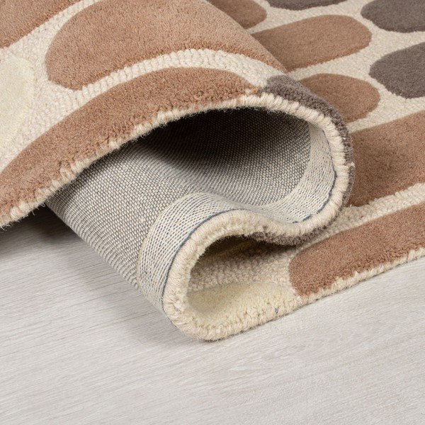 Tappeto in lana marrone/beige 200x290 cm Fossil - Flair Rugs-image-1