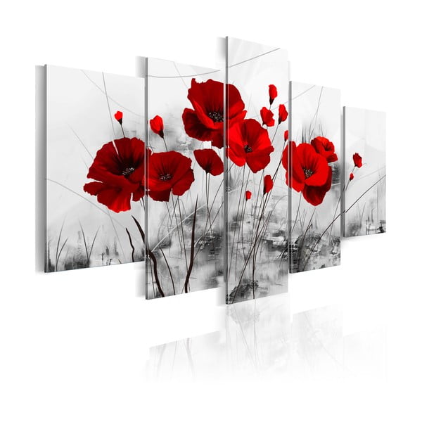 L'immagine su tela Bimago Red Miracle 100 x 50 cm Poppies - Artgeist