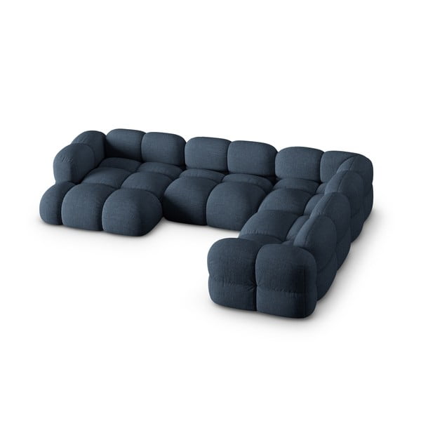 Divano angolare blu scuro (con penisola a destra/a U) Loretto – Cosmopolitan Design