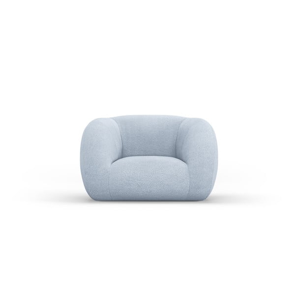 Poltrona blu chiaro in tessuto bouclé Essen - Cosmopolitan Design