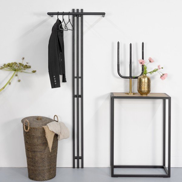 Attaccapanni da parete nero in metallo 65 cm Senza – Spinder Design-image-1