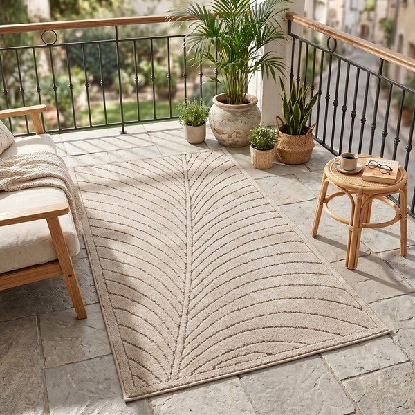 Passatoia da interno ed esterno beige 80x250 cm Nova 1204 – Ayyildiz Carpets-image-1