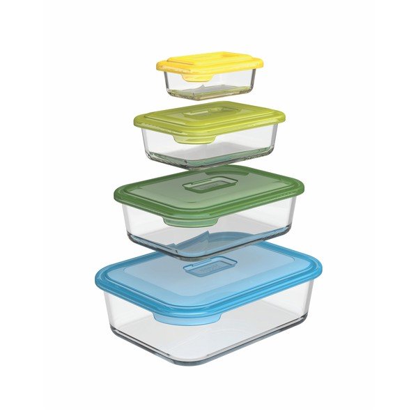Set di 4 scatole per alimenti in vetro Nest - Joseph Joseph