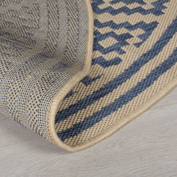 Tappeto rotondo per esterni blu/beige ø 160 cm Moretti - Flair Rugs-image-3