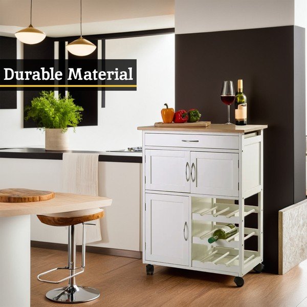 Tavolino da servizio in bambù su ruote 37x67 cm Harlow – Premier Housewares-image-2