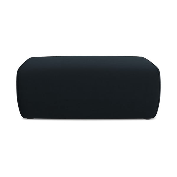 Poggiapiedi blu scuro con rivestimento in velluto Kapua – Makamii