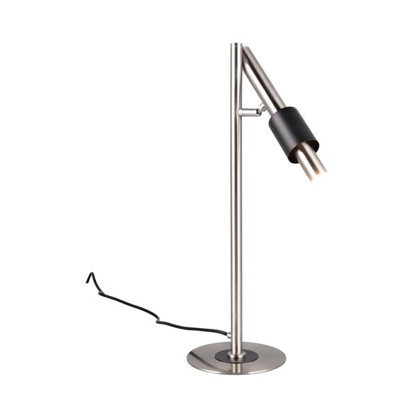 Lampada da tavolo LED nera e argentata (altezza totale 50 cm) Ikaris – Trio Select-image-2
