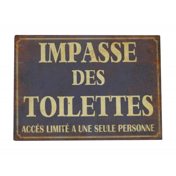 Cartello 21x15 cm Impasse Des Toilettes - Antic Line