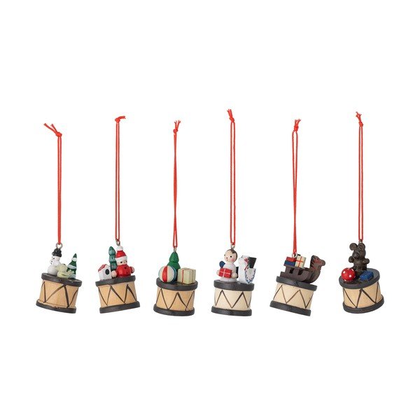 Decorazioni per albero di natale in set in legno 6 pz ø 3 cm Bertie – Bloomingville