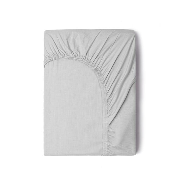 Lenzuolo elastico di cotone grigio, 160 x 200 cm - Good Morning