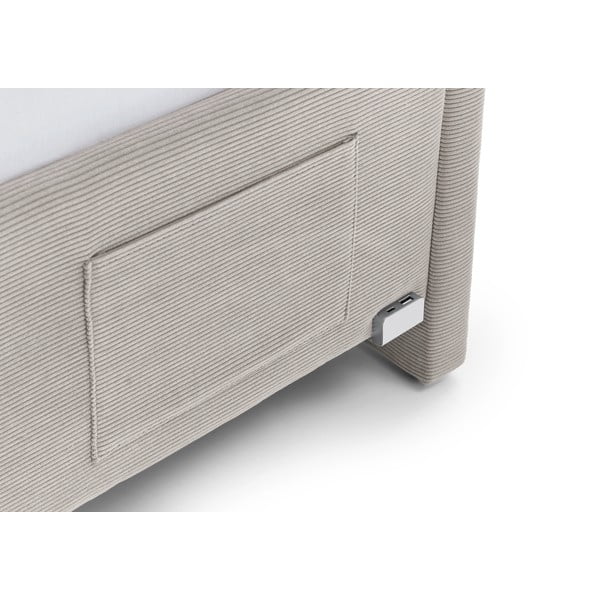 Letto da bambini con sponde beige imbottito rete non inclusa 120x200 cm Cool – Meise Möbel-image-3