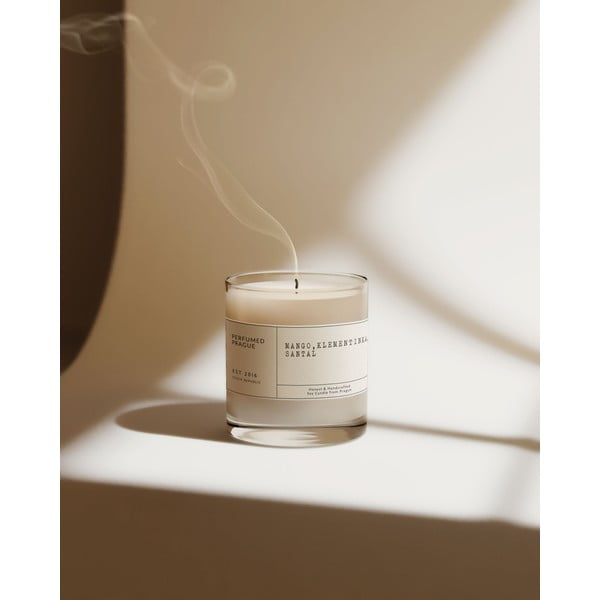 Candela in cera di soia profumata tempo di combustione 40 h #67 Mango, Clementine, Sandalwood – Perfumed Prague-image-2