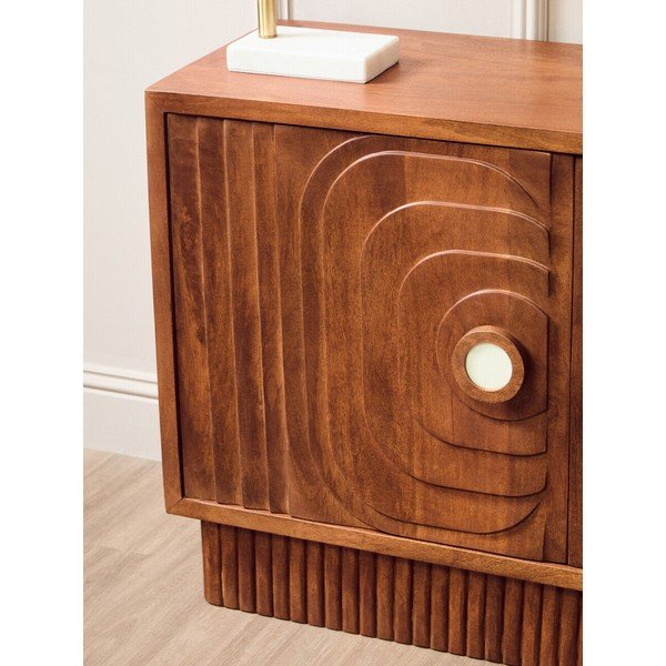 Credenza colore naturale scuro in mango massiccio 40x75x116 cm Sangar – Premier Housewares-image-2