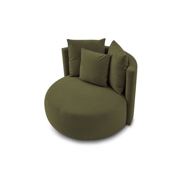 Poltrona verde con rivestimento in velluto Cesar – Bobochic Paris-image-4