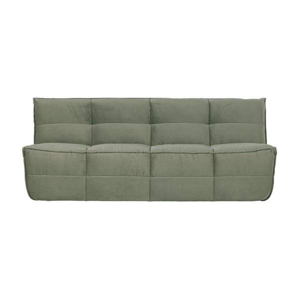 Divano verde con rivestimento in velluto 204 cm Cluster – vtwonen