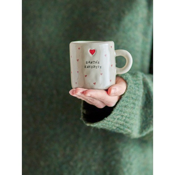 Tazzine in set color crema in gres a tema natalizio 4 pz 260 ml Christy – Bloomingville-image-2