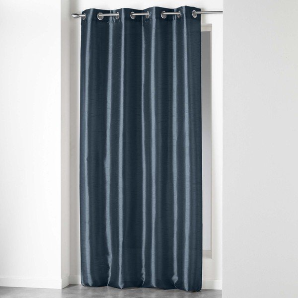 Tenda blu scuro in microsatinato 140x240 cm Shana – douceur d'intérieur