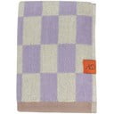 Asciugamano in cotone biologico giallo chiaro-viola 50x90 cm Retro - Mette Ditmer Denmark