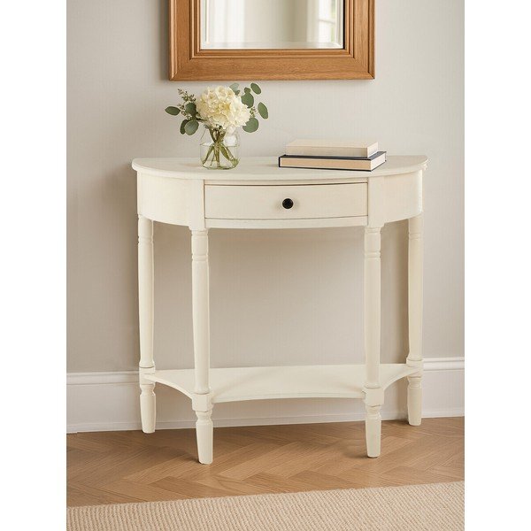 Tavolo consolle bianco in pino massiccio 33x81 cm Heritage – Premier Housewares-image-2