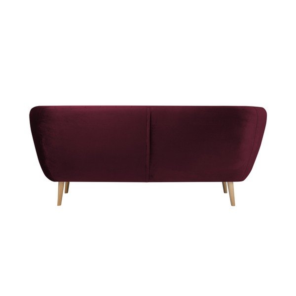 Divano a tre posti rosso vino Benito - Mazzini Sofas-image-2