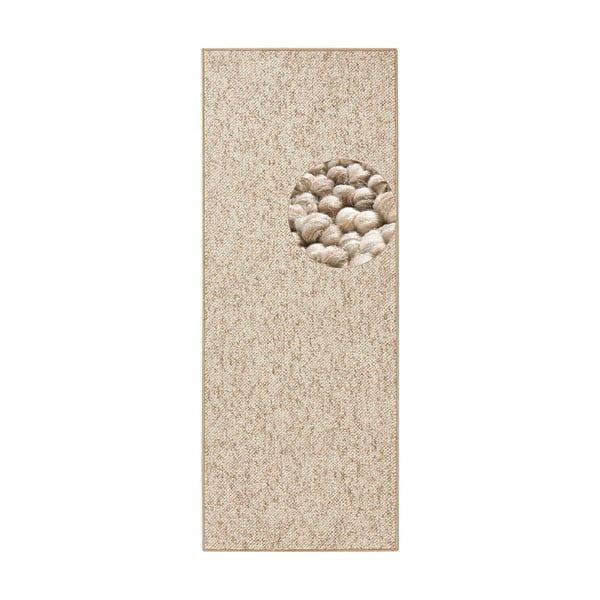 Passatoia beige scuro 80 x 200 cm Wolly - BT Carpet