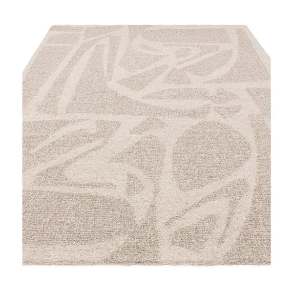 Tappeto in lana tessuta a mano color crema 120x170 cm Loxley - Asiatic Carpets-image-3