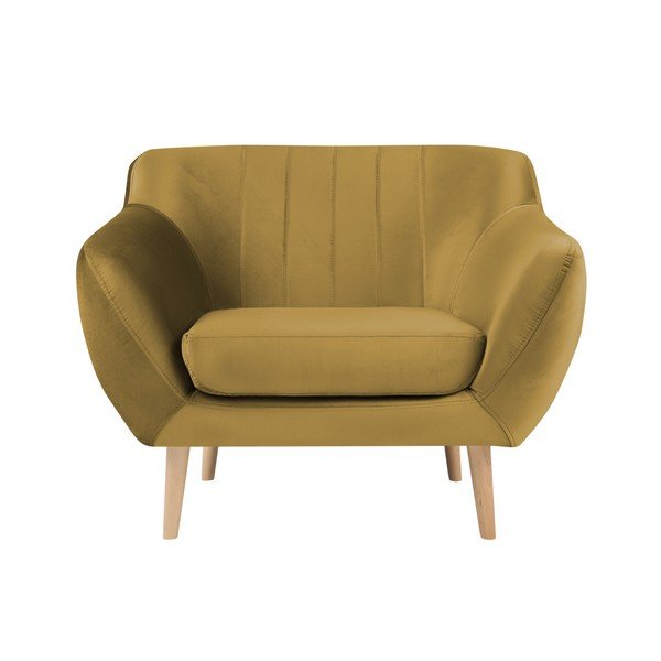 Poltrona Benito giallo senape - Mazzini Sofas