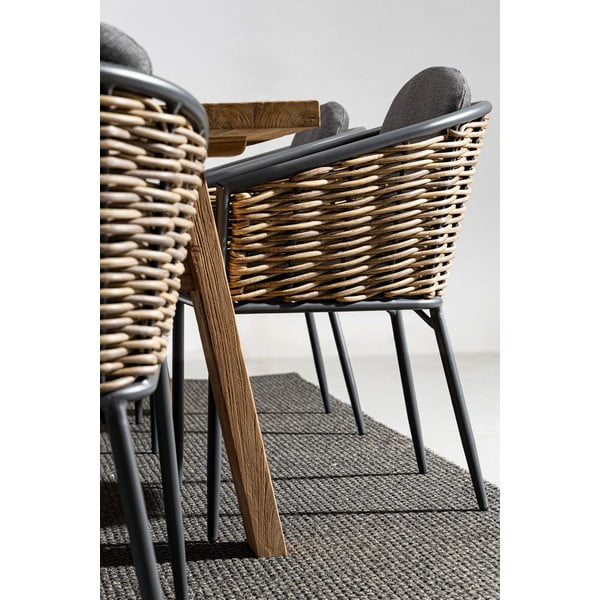 Sedia da esterno grigia in metallo Maribela   – Bizzotto-image-2