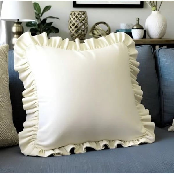 Federa decorativa in misto cotone 40x40 cm Ruffled – Mila Home-image-3