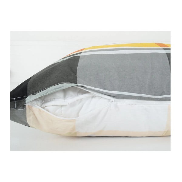 Set copripiumino e federa arancione in crêpe per letto singolo 140x200 cm Orabge Kube – B.E.S.-image-2