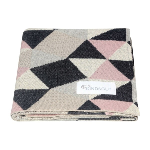 Coperta in cotone per neonati Triangoli, 80 x 100 cm - Kindsgut-image-2
