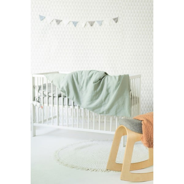 Biancheria da letto per bambini in lino verde Natura, 70 x 100 cm Sage - Linen Tales-image-3