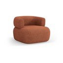 Poltrona in tessuto bouclé color mattone Jenny - Micadoni Home